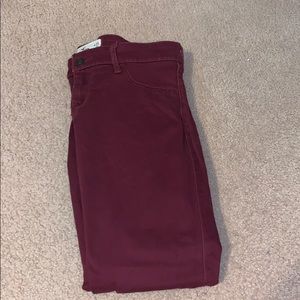 Maroon skinny jeans